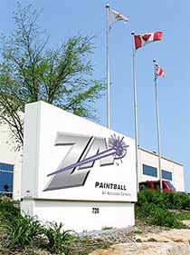 ZAP Paintball Firmensitz, Kanada